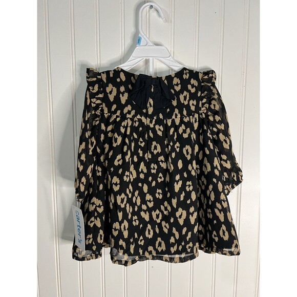 Carters Baby Girl Leopard Bow Dress - 6 Months NWT BRAND NEW - Picture 2 of 2